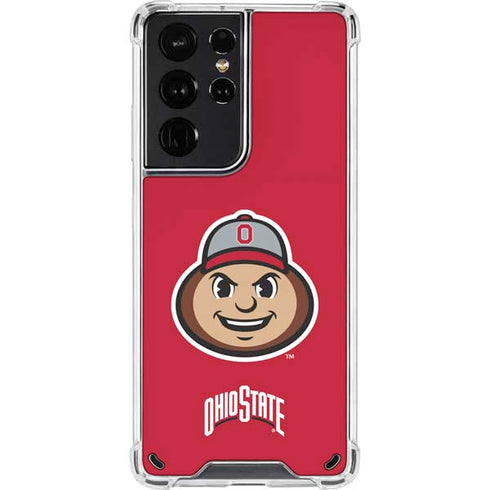 Ohio State University OSUBuckeyes Light Grey Galaxy S21 Ultra 5G Clear Case
